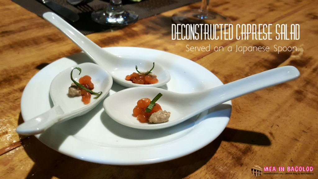 Bacolod Academy for Culinary Arts - Menu 3: Deconstructed Caprese Salad | Mea in Bacolod