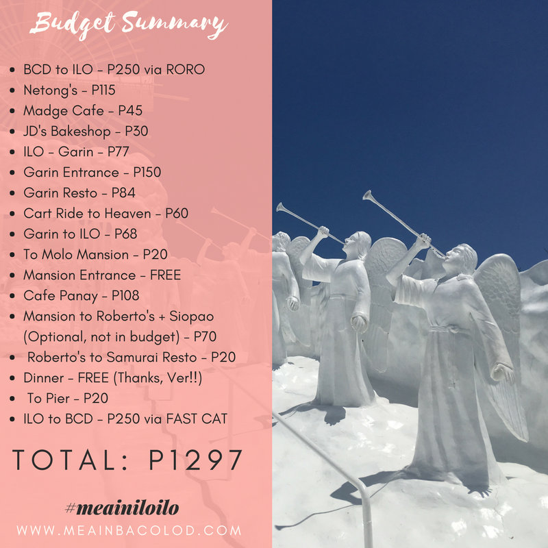Iloilo Travel Guide For P1300 - Mea in Bacolod - Total Budget