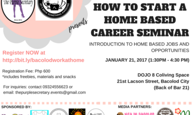 Home based career seminar to be held on January 21 | Mea in Bacolod