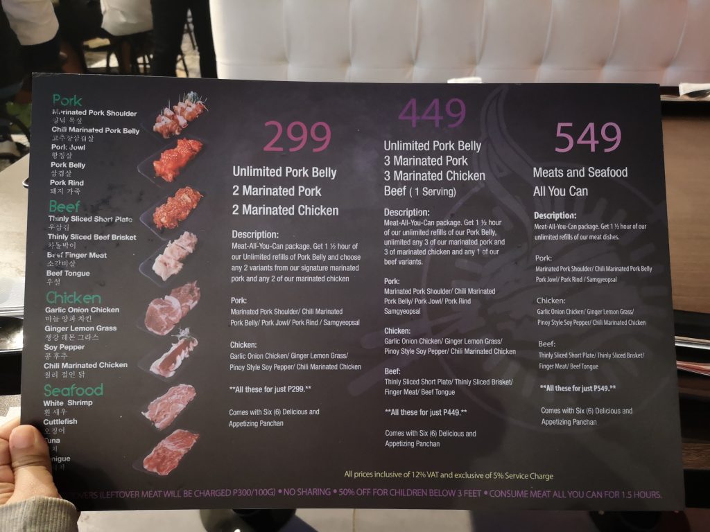 Annyeong Samgyupsal Bacolod Menu | Mea in Bacolod
